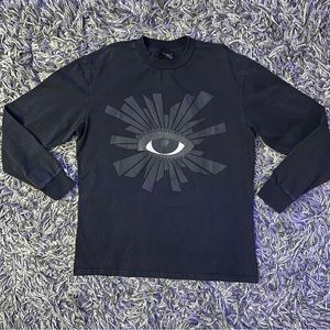 XL House of Errors Eye Long Sleeve Shirt Oversized Vintage Wash Black